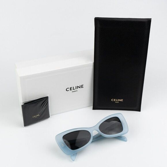 NEW Celine CL40236I 84A CELINE 3 DOTS Blue Grey Women Sunglasses main image 12